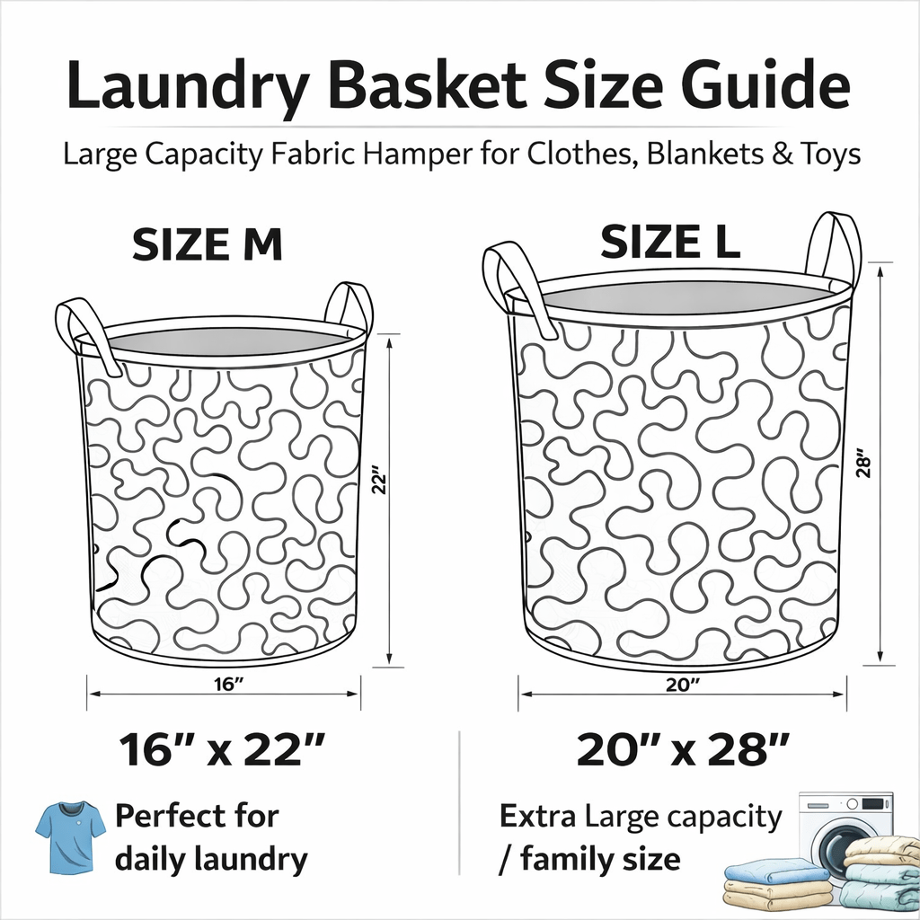 Sheep Heaven Quilted Laundry Basket, Fabric Laundry Basket Hamper, Collapsible Storage Bin for Clothes, Blankets, Towels, Etc, Laundry Baskets