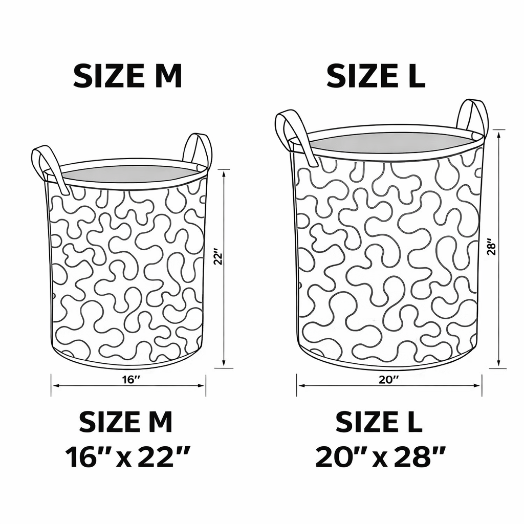 Sheep Heaven Quilted Laundry Basket, Fabric Laundry Basket Hamper, Collapsible Storage Bin for Clothes, Blankets, Towels, Etc, Laundry Baskets